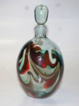 Julio Santos art glass decanter / bottle