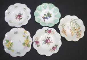 Group five Shelley butter dishes