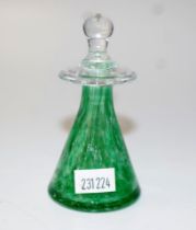 Julio Santos art glass perfume bottle