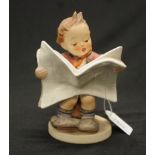 Goebel Hummel boy reading a newspaper