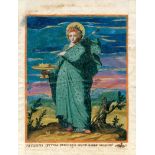 Jungfrau Maria: Andachtsbild in Öl auf Pergament