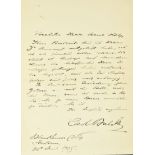 Bulcke, Carl: Brief 1905 an Arno Holz