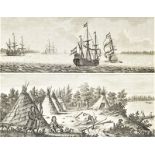 Schiffsbau: Konvolut von 15 Grafiken und 1 Zeitung "the Illustrated ...