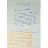 Kaschnitz, Marie Luise: Brief 1968 + Beigabe