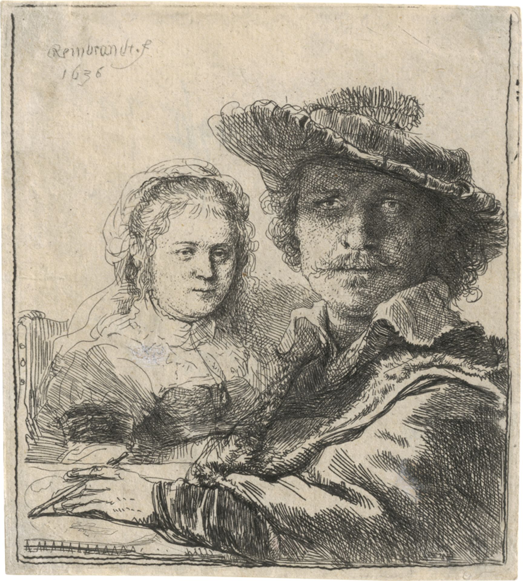 Rembrandt Harmensz. van Rijn: Selbstbildnis mit Saskia