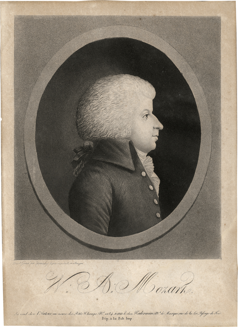 Quénedey, Edme: Bildnis des Wolfgang Amadeus Mozart