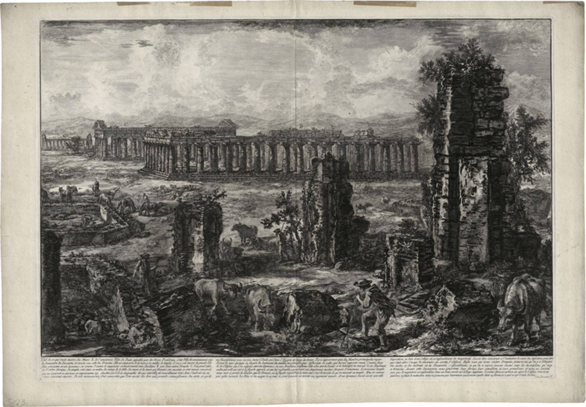 Piranesi, Giovanni Battista: Vue de ce qui reste encore des Murs A. de l'ancienne Vil...