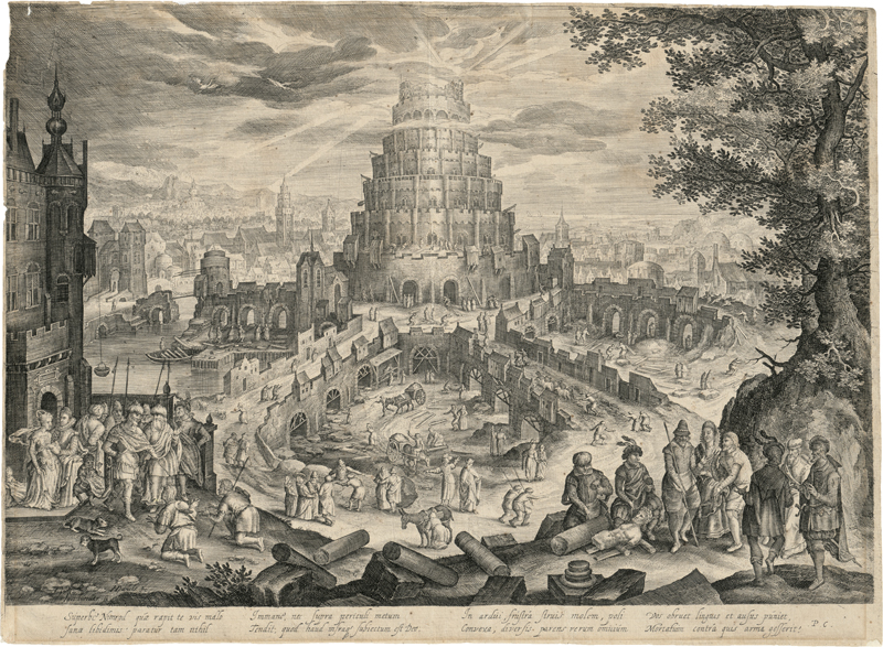 Londerseel, Jan van: Landschaft mit Nimrod und dem Turmbau zu Babel