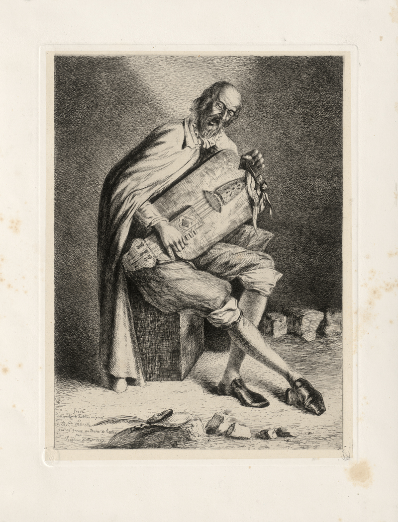 Villot, Frédéric: Ein singender Mann mit einer Zither