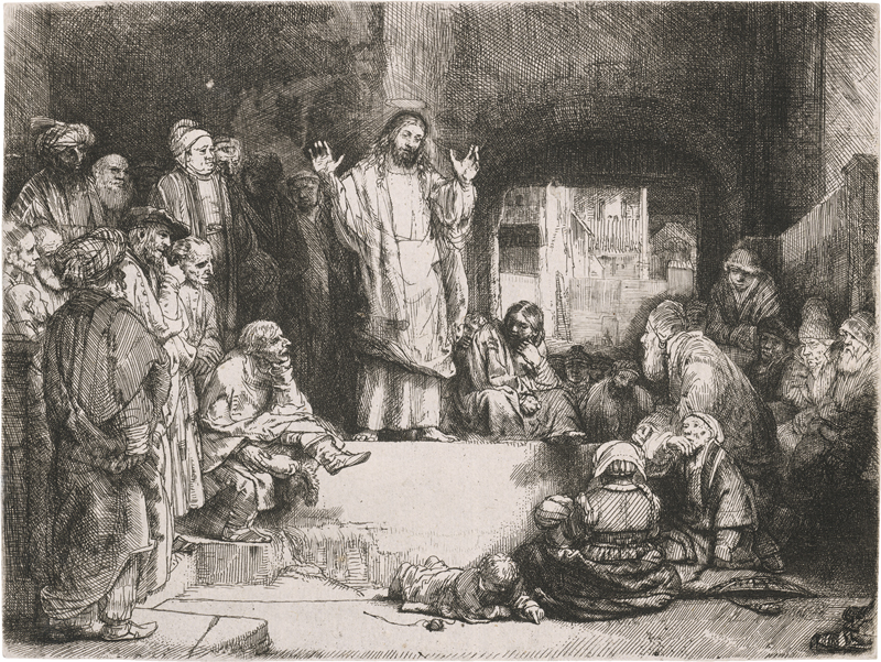 Rembrandt Harmensz. van Rijn: Christus lehrend, genannt La petite Tombe