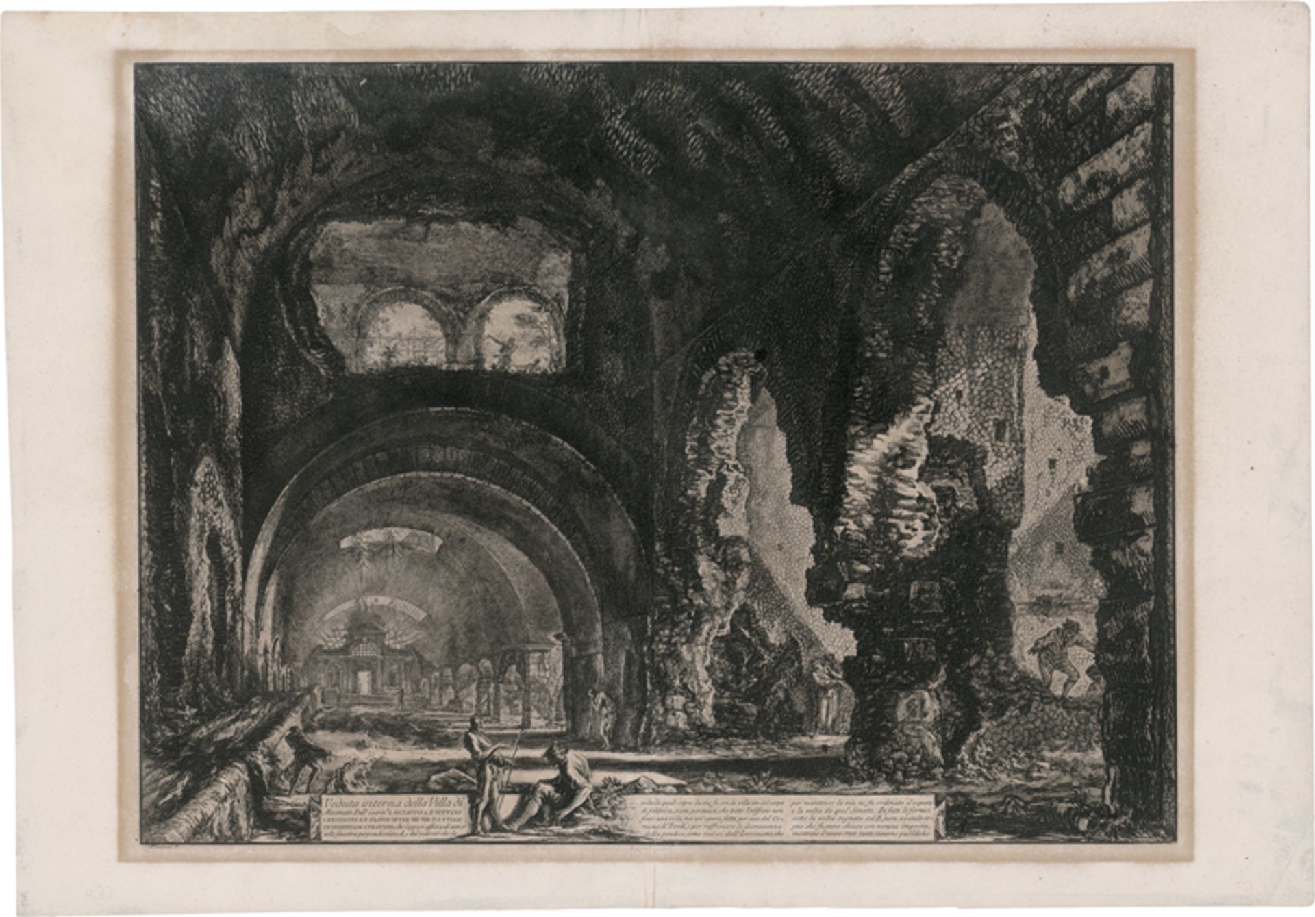 Piranesi, Giovanni Battista: Veduta interna della Villa di Mecenate