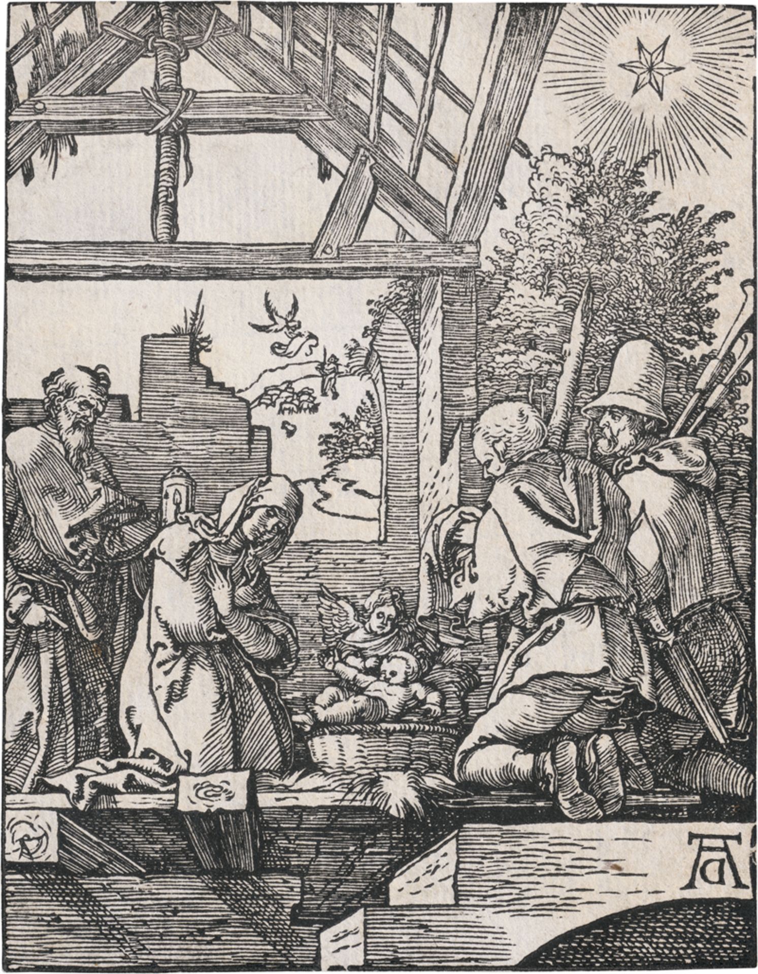 Dürer, Albrecht: Vertreibung aus dem Paradies; Geburt Christi