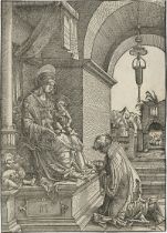 Altdorfer, Albrecht: Die Madonna, von einem Geistlichen verehrt