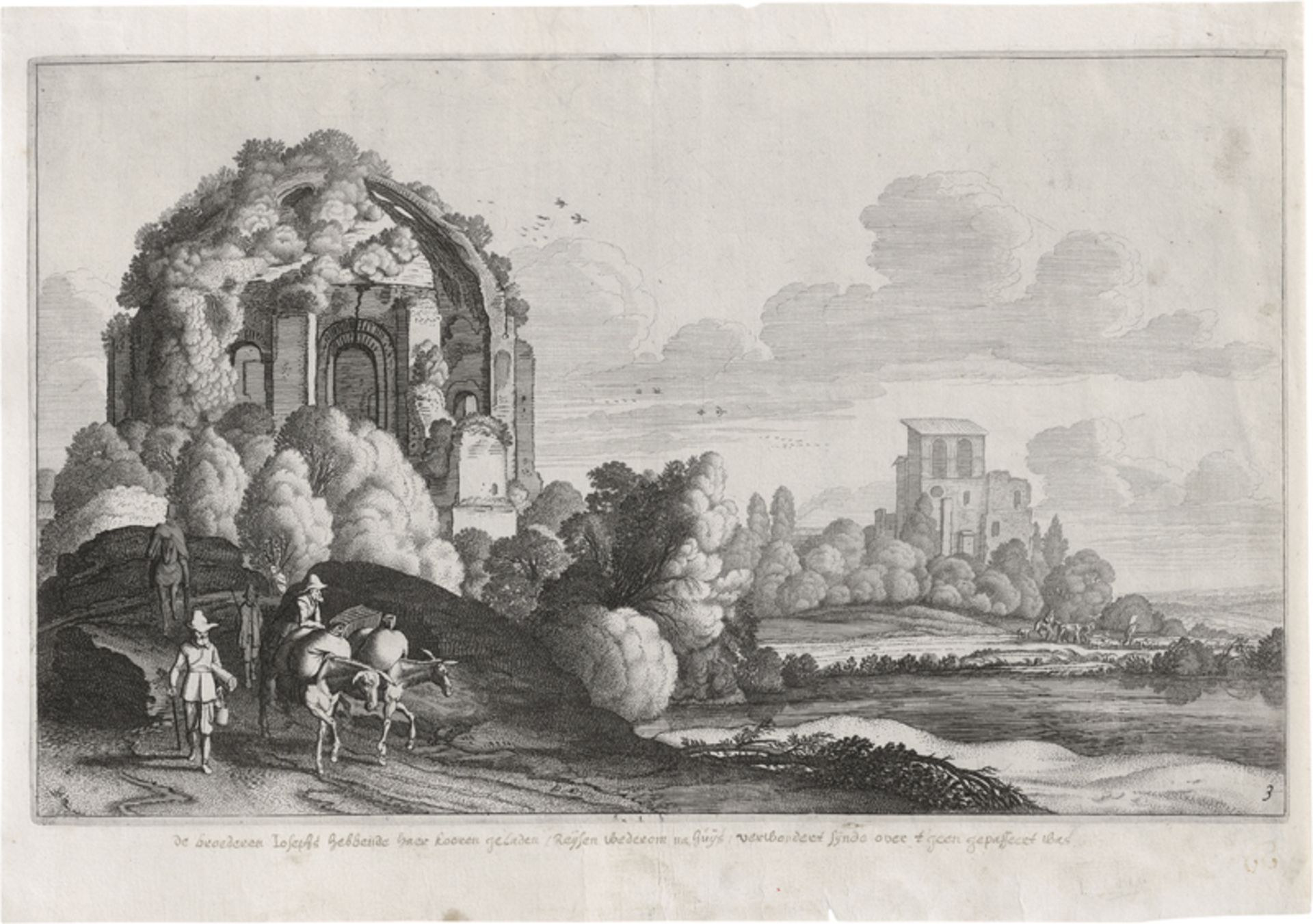 Velde II, Jan van de: Reisende vor dem Tempel der Minerva"