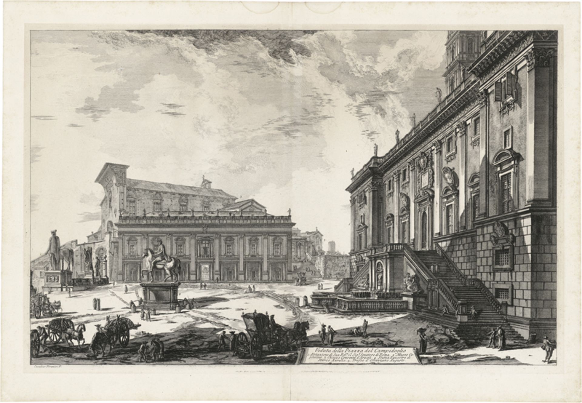 Piranesi, Giovanni Battista: Veduta della Piazza del Campidoglio