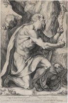 Carracci, Agostino: Der hl. Hieronymus in der Wüste