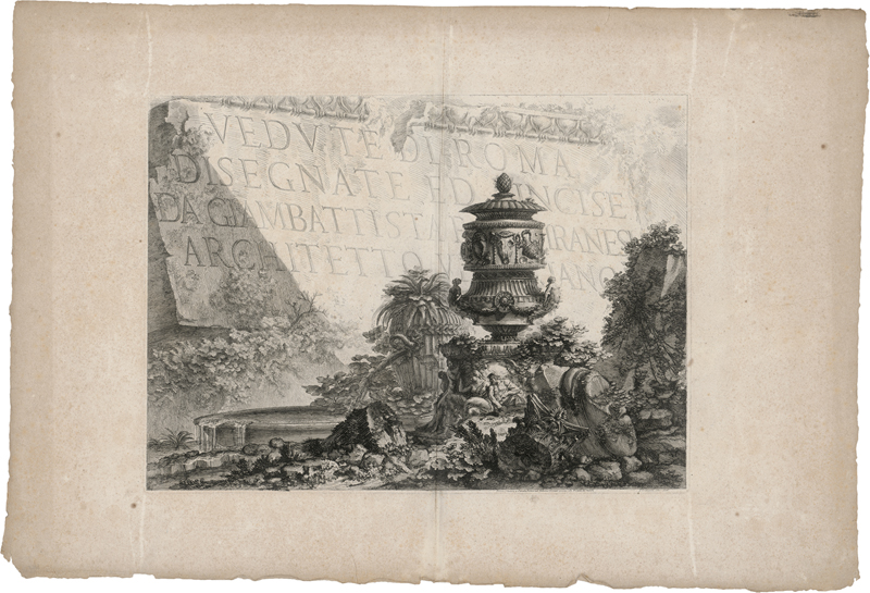 Piranesi, Giovanni Battista: Titelblatt zu den "Vedute di Roma"