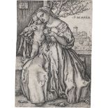 Beham, Hans Sebald: Die Jungfrau mit dem Kinde und dem Papagei