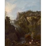 Deutsch: 18. Jh. . Wasserfälle bei Tivoli