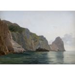 Petzholdt, Ernst Christian Frederik: Felsige Küstenpartie auf Capri bei den Faraglioni