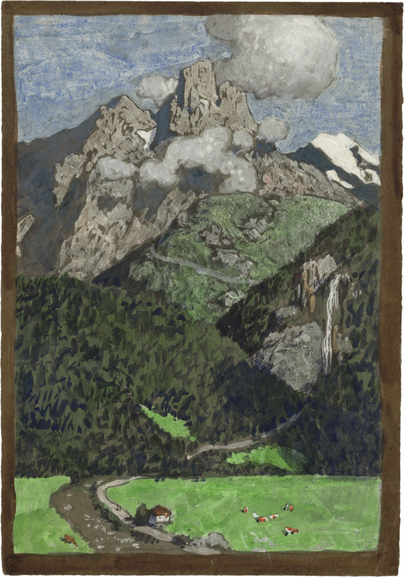 Rothaug, Alexander: Wanderer im Gebirge / Bergwiese
