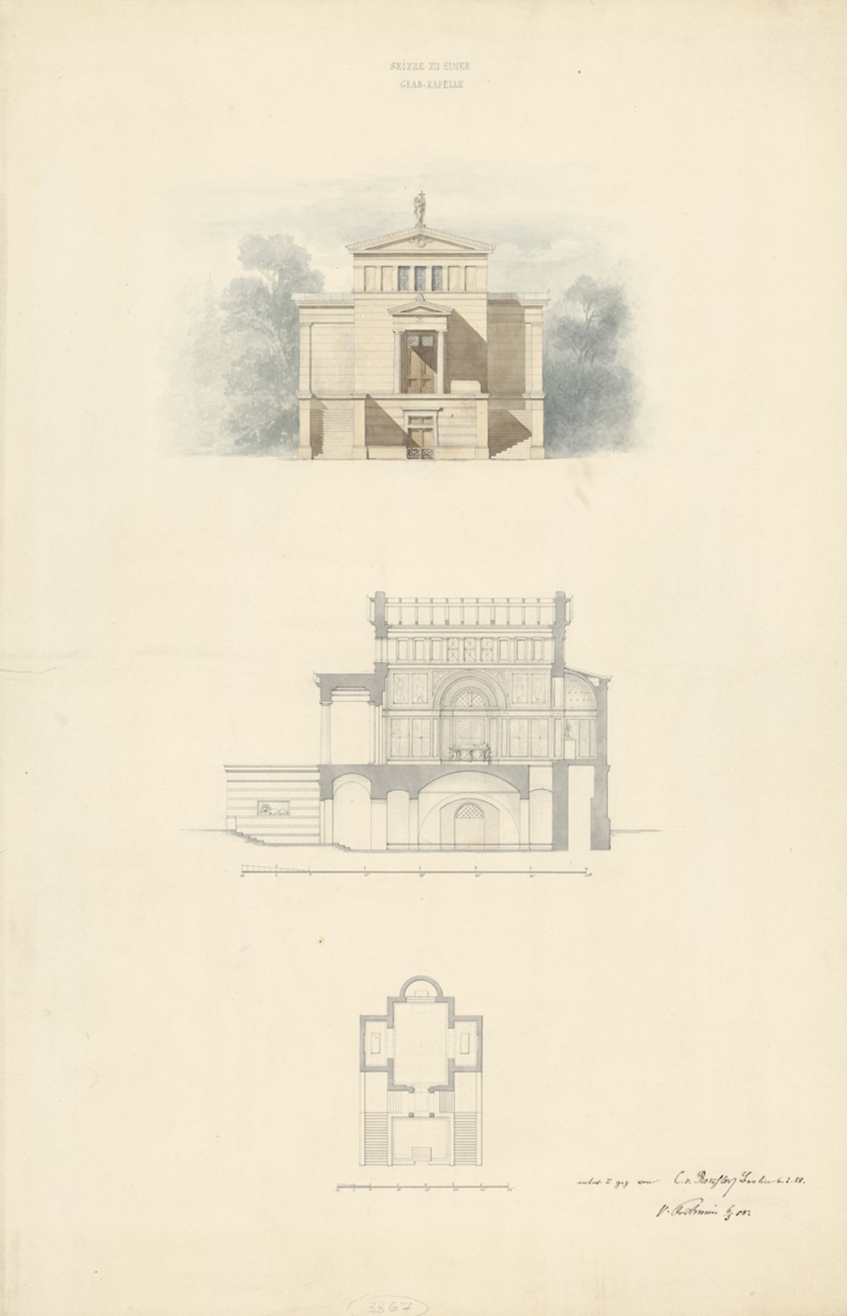 Roessler, C. von: "Skizze zu einer Grab-Kapelle"