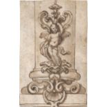 Piola, Domenico: Entwurf für eine Säule mit Puttendekor
