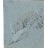 Dusart, Cornelis: Ruhender, junger Mann, eine Pfeife rauchend