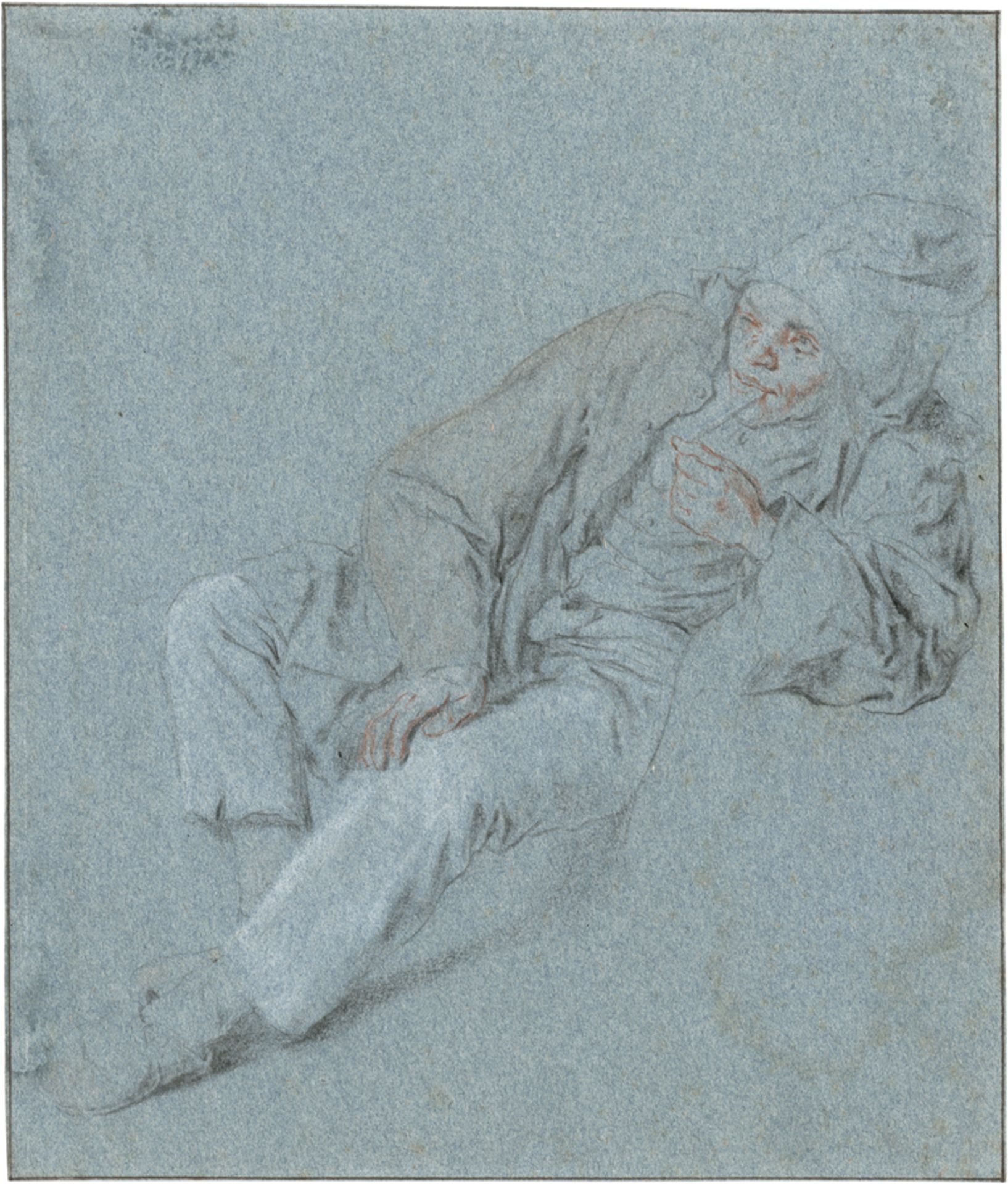 Dusart, Cornelis: Ruhender, junger Mann, eine Pfeife rauchend