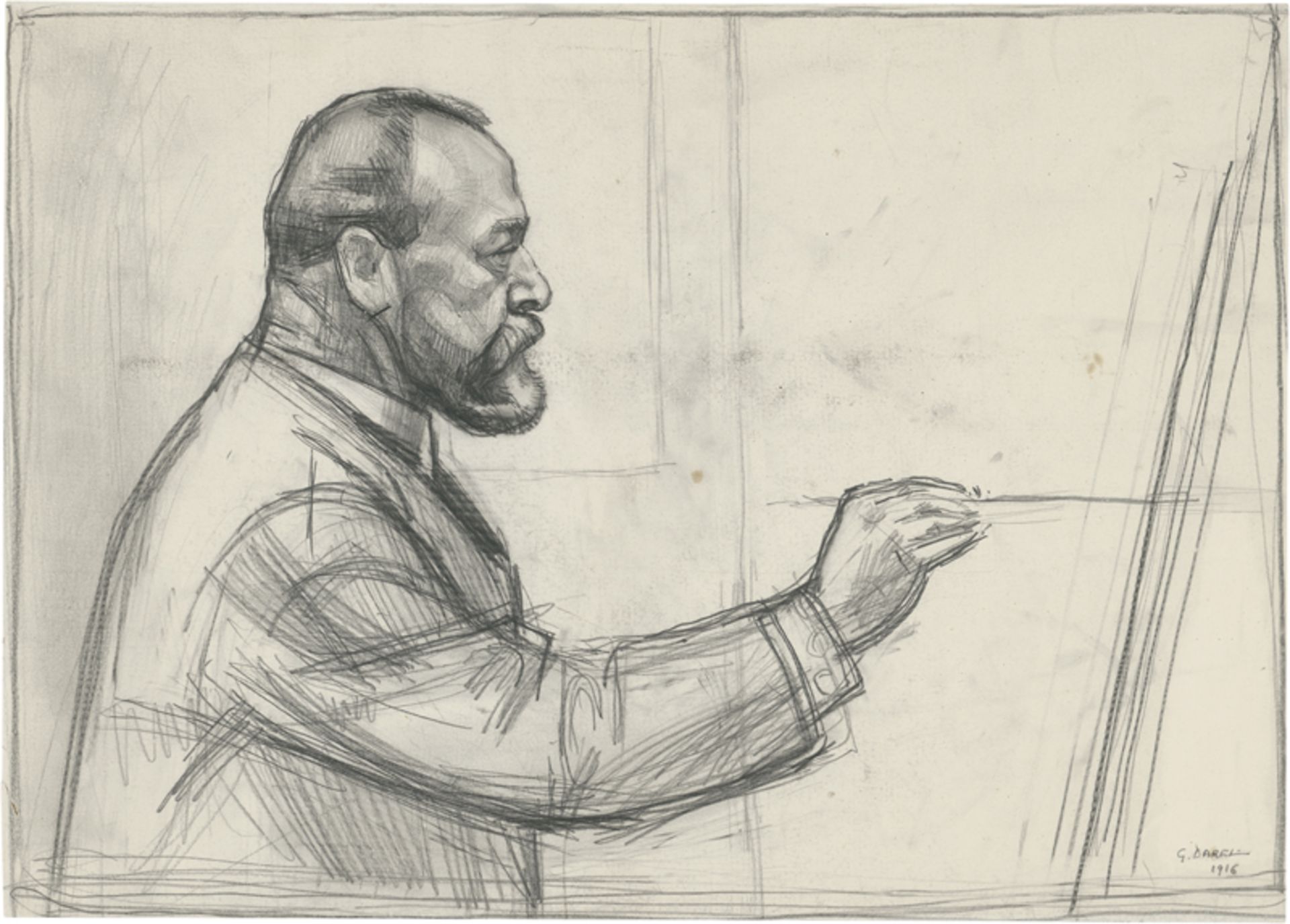 Darel, Georges: Ferdinand Hodler an der Staffelei