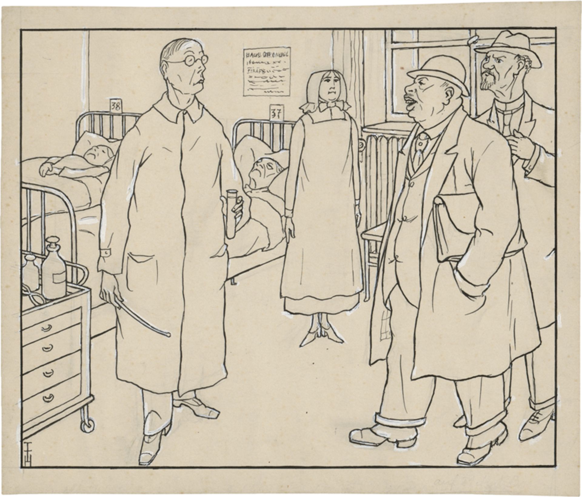 Heine, Thomas Theodor: Krankenbesuch