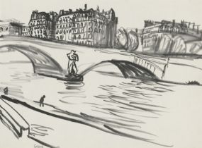 Hubbuch, Karl: Seinebrücke in Paris