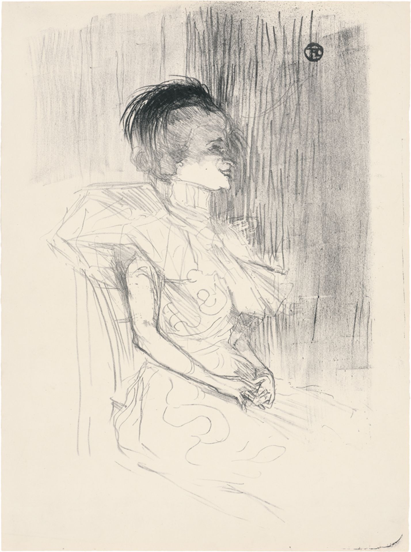 Toulouse-Lautrec, Henri de: Lender assise