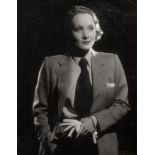 Film Photography: Portrait of Marlene Dietrich in men's suit