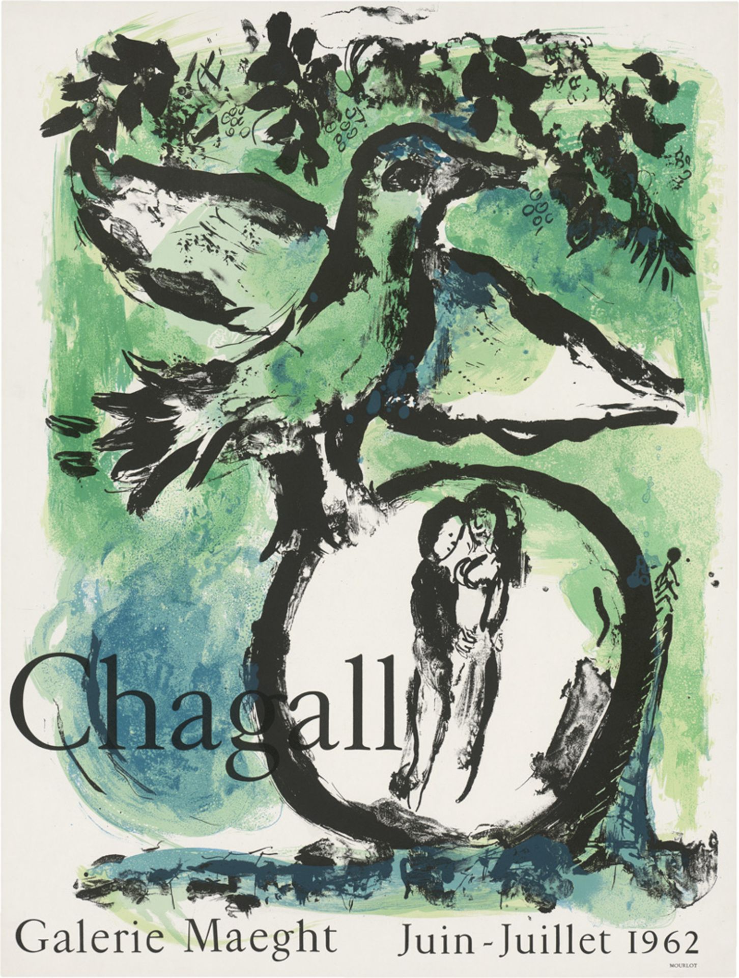 Chagall, Marc: Grüner Vogel. "Galerie Maeght. Juin - Juillet 1962"