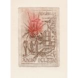 Signierte Exlibris: Konvolut von 47 signierten Exlibris