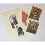 Italienische Exlibris Sammlung: Exlibris von Luigi Angelini, Armando Baldinelli, Alberto...