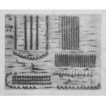 Tafelband mit 78 Kupfern: mit verschiedenen Ritterszenen und Schlachtenordnungen