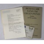 Beauclair, Gotthard de: Sang im Gegenwind (mit Autograph)