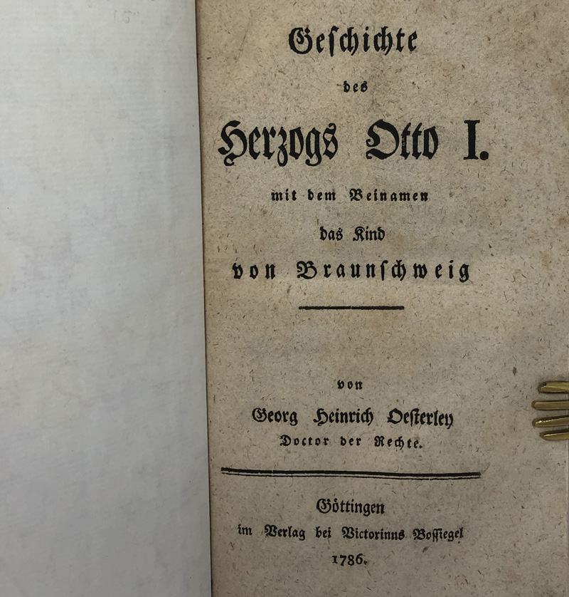 Oesterley, Georg Heinrich: Geschichte des Herzogs Otto I.