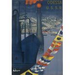 Nesterova, Maria: Odessa U.S.S.R. Plakat in Original-Farblithographie