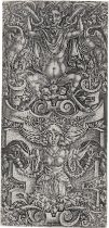 Cesena, Peregrino da - zugeschriebe...: Umkreis. Ornamentpaneel mit Satan und Heronen