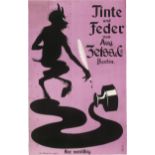 Heine, Thomas Theodor: Tintenteufel - Werbeplakat für die Firma Zeiss