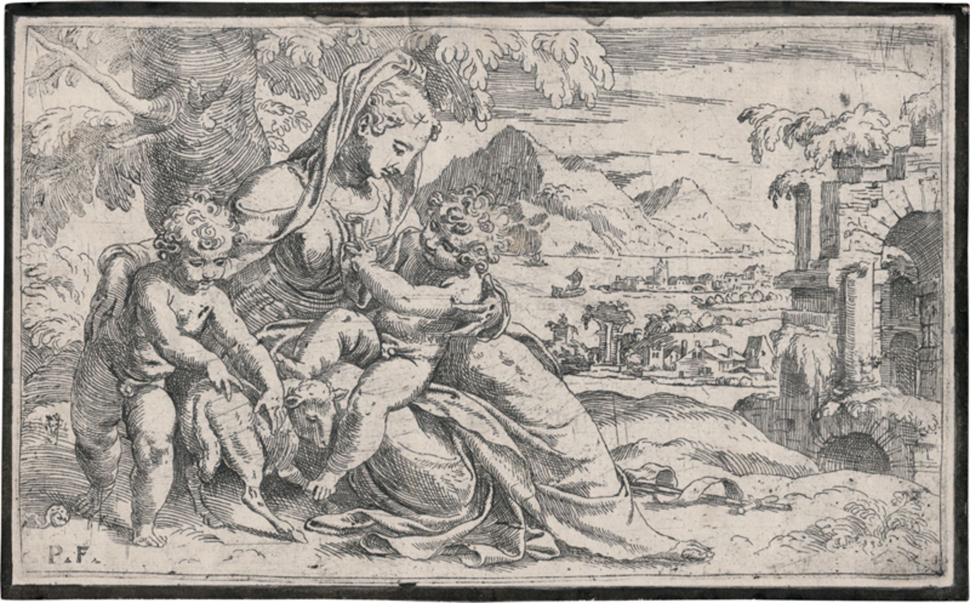Farinati, Orazio: Maria mit dem Kind und dem Johannesknaben