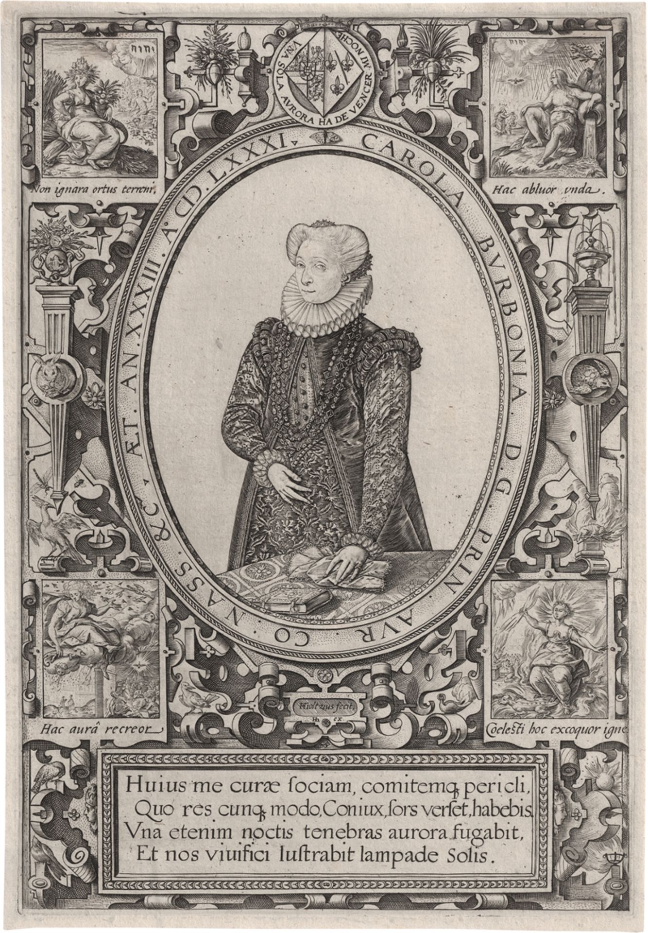 Goltzius, Hendrick: Wilhem I. von Oranien; Charlotte von Bourbon