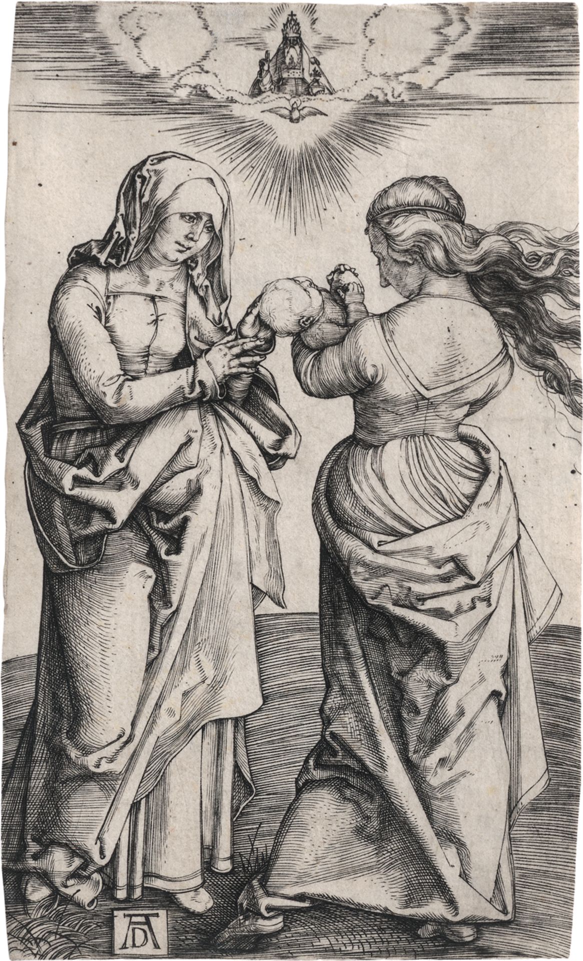 Dürer, Albrecht: Die hl. Anna und Maria mit dem Kinde, stehend