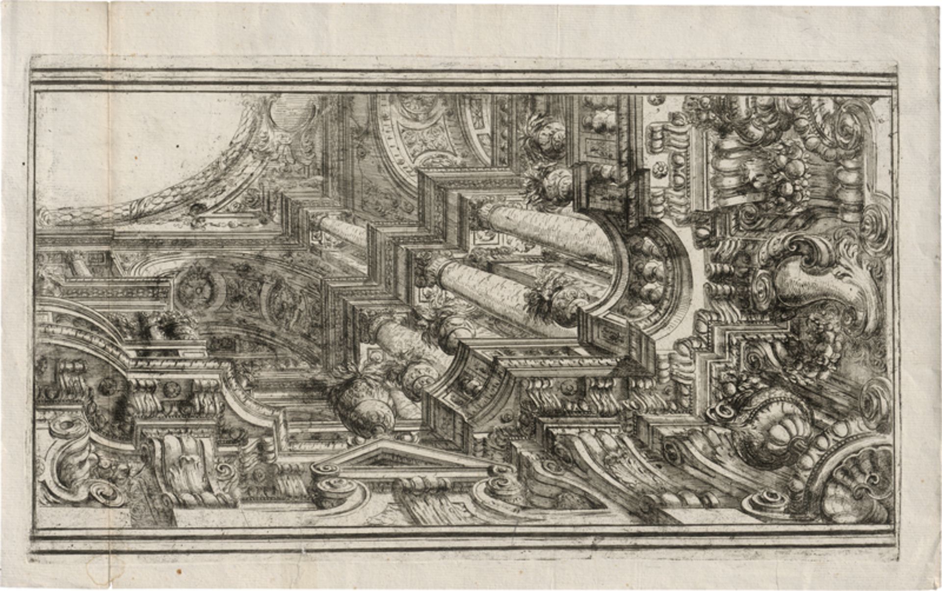 Buffagnotti, Carlo Antonio: Szenographische Säulenarchitektur in sotto sù