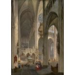 Génisson, Jules Victor: Innenansicht der Kathedrale Saint-Denis in Paris