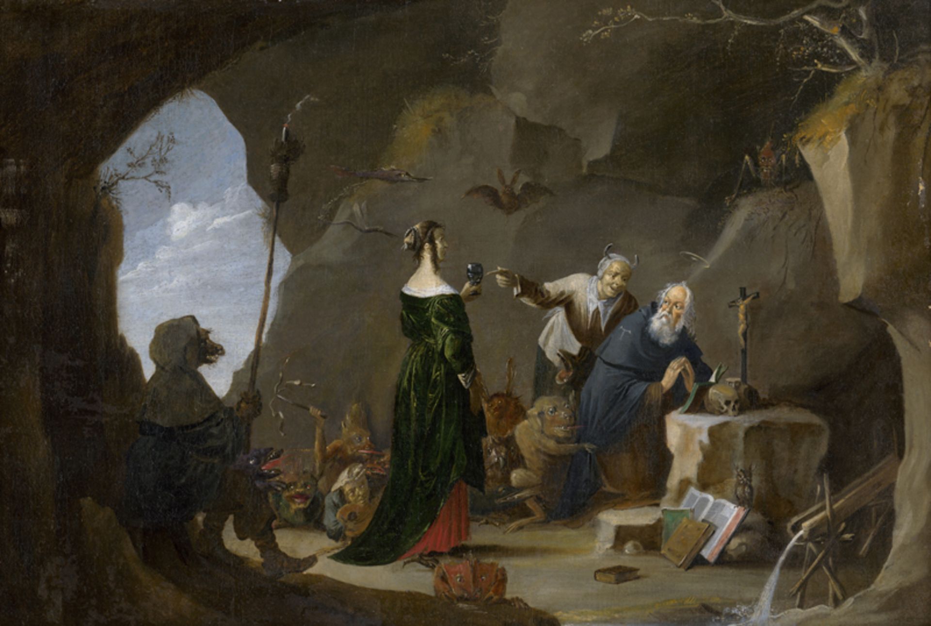 Teniers II, David - Umkreis: Die Versuchung des hl. Antonius