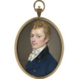 Smart junior, John: Miniatur Portrait des George Rundle mit blondem Haar, in...